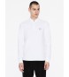 Armani Exchange Long Sleeve Cotton Polo Shirt white