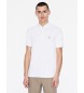 Armani Exchange Klasična bela bombažna polo majica
