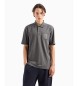 Armani Exchange Grey patch polo shirt