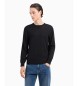 Armani Exchange Pullover i sort blødt garn