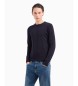 Armani Exchange Marineblauer Pullover aus weichem Garn