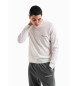 Armani Exchange Zwykły biały sweter
