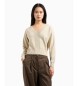 Armani Exchange Pull beige  col en V