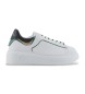 Armani Exchange Baskets en cuir avec application du logo blanc