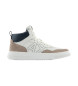 Armani Exchange High top trainers in white technical fabric