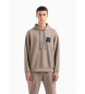 Armani Exchange Beige hooded sweatshirt