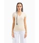 Armani Exchange Koszulka z krótkim rękawem w kolorze złamanej bieli