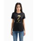 Armani Exchange T-shirt met geborduurde details zwart