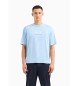 Armani Exchange T-shirt bleu à manches courtes