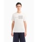 Armani Exchange T-shirt Tekst biały