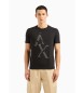 Armani Exchange T-shirt com logótipo preto