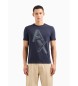 Armani Exchange T-shirt com logótipo azul-marinho