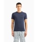 Armani Exchange T-shirt con ascia in rilievo blu scuro