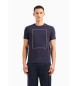 Armani Exchange T-shirt a quadri blu scuro
