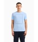 Armani Exchange T-shirt bleu carré