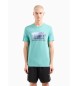 Armani Exchange Pixel T-shirt blauw