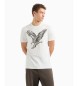 Armani Exchange Camiseta regular fit con bordado de águila en punto ASV blanco