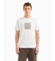 Armani Exchange T-shirt en coton  coupe rgulire avec maxi patch logo ASV blanc