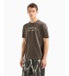 Armani Exchange T-shirt i normal passform med kamouflagelogo i grn ASV-bomull