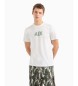 Armani Exchange T-shirt de corte regular com logótipo militar urbano em algodão branco ASV