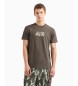 Armani Exchange Regular fit T-shirt with urban military logo in green ASV cotton