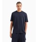 Armani Exchange Marineblaues Kurzarm-T-Shirt