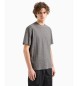 Armani Exchange Regular fit T-shirt met contrasterende ronde hals ASV grijs