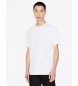 Armani Exchange T-shirt bianca con logo rotondo