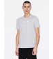 Armani Exchange T-shirt gris en tricot à coupe régulière