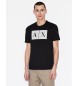 Armani Exchange T-shirt à carreaux noir