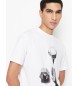 Armani Exchange T-shirt en maille à coupe régulière blanc