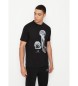 Armani Exchange T-shirt nera in maglia dalla vestibilità regolare