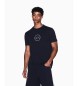 Armani Exchange T-shirt Logo Round navy
