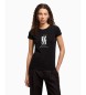 Armani Exchange Kurzarm-T-Shirt mit schmaler Passform schwarz