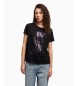 Armani Exchange Kurzarm-Boyfit-T-Shirt schwarz