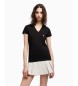 Armani Exchange Kurzarm-T-Shirt mit V-Ausschnitt schwarz