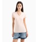 Armani Exchange Kortærmet t-shirt med V-hals, pink