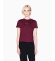 Armani Exchange Maglietta con logo grafico bordeaux