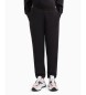 Armani Exchange Pantalon de jogging en tissu extensible avec logo en strass noir