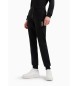 Armani Exchange Pantaln jogger con parche de monograma negro