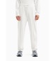 Armani Exchange ASV witte katoenen fleece joggerbroek