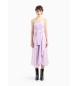 Armani Exchange Vestido lilás com laço