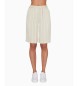 Armani Exchange Bermuda met hoge taille en beige elastische tailleband