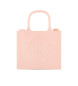Armani Exchange Roze Milky Bag met logo in reliëf