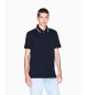 A|X Armani Exchange Polo blu navy con mezza cerniera