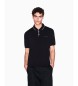 Armani Exchange Black elastic polo shirt