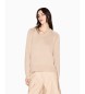 A|X Armani Exchange Beige V-neck jumper