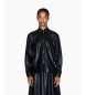 A|X Armani Exchange Synthetic Leather Shirt black