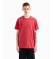 Armani Exchange Camiseta cuello redondo rojo