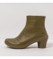 Art Grønne ankelstøvler i læder -Hælhøjde: 6,5 cm